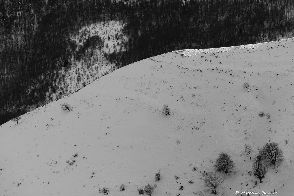 Mars 2013 - Les reliefs du plateau ardéchois vêtus de neige