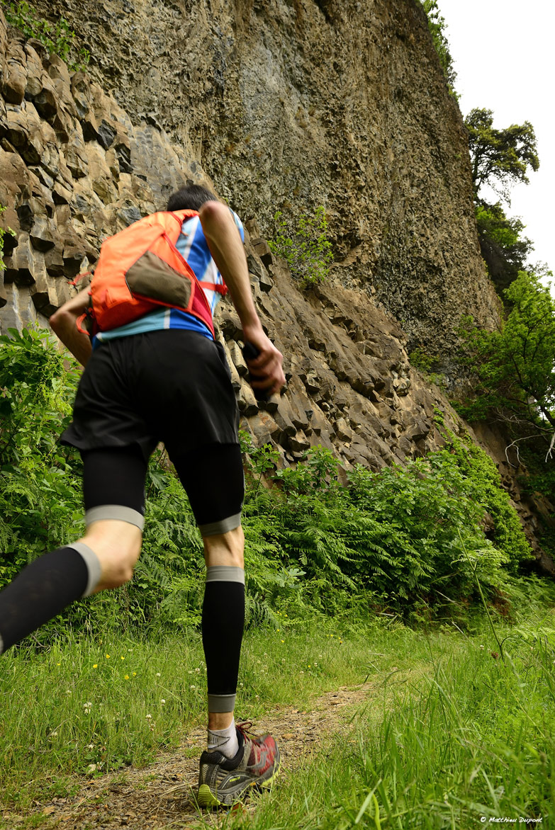 La Chaussée des Géants - Les coulées basaltiques quelques kilomètres avant l'arrivée sur Thueyts